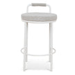 CBS10315-FH 65cm White Bar Stool - Clay Grey (Set of 2)
