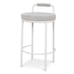 CBS10315-FH 65cm White Bar Stool - Clay Grey (Set of 2)