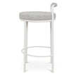 CBS10315-FH 65cm White Bar Stool - Clay Grey (Set of 2)