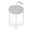 CBS10315-FH 65cm White Bar Stool - Clay Grey (Set of 2)