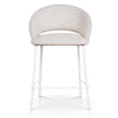CBS10344-FH White Bar Stool - Pale Beige (Set of 2)