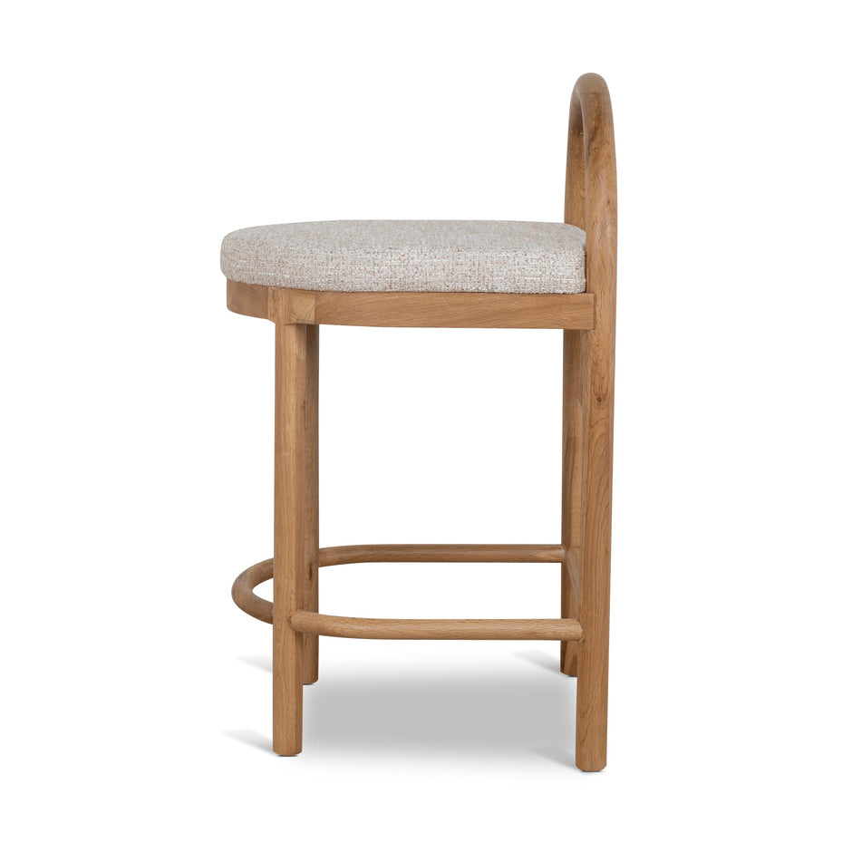 CBS10422-LJ 66cm Natural Bar Stool - Pale Beige