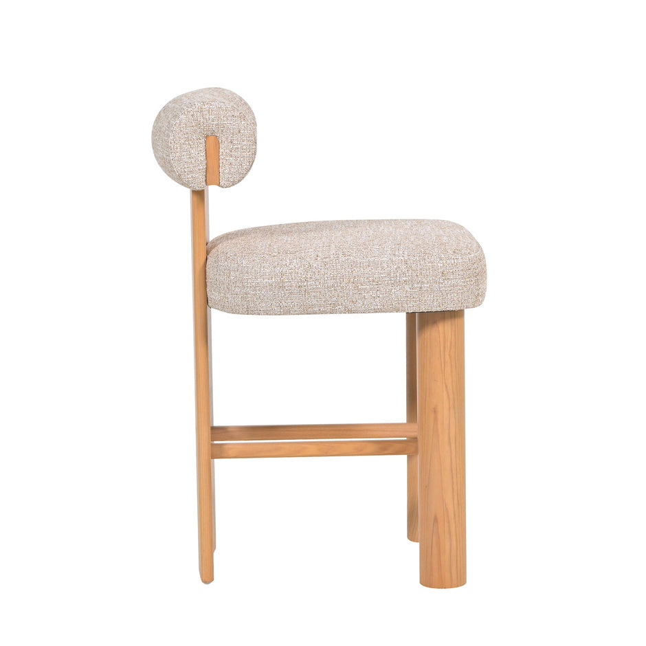 CBS10481-OLS Natural Barstool - Pale Beige (Set of 2)