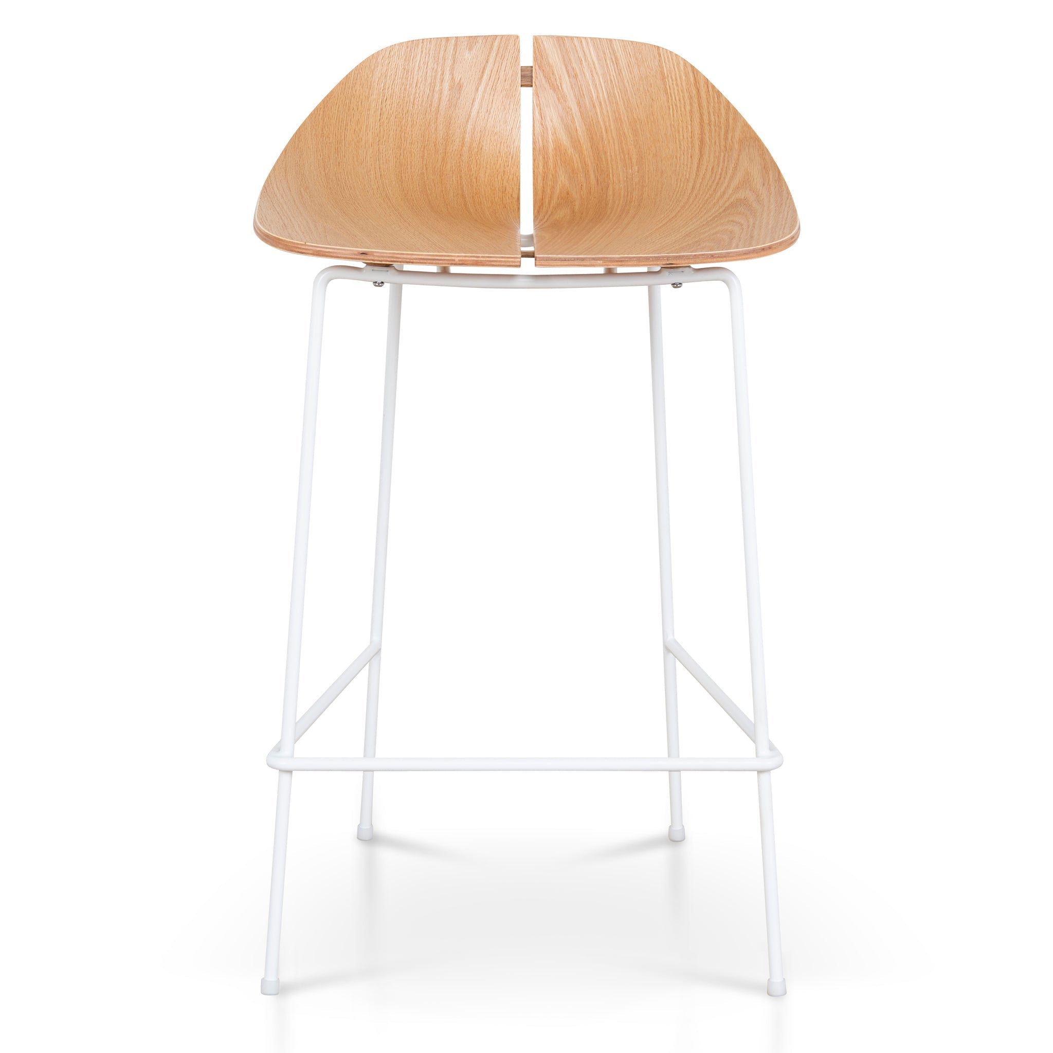 CBS10532-SU 65cm Matte White Bar Stool - Natural