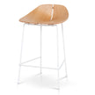 CBS10532-SU 65cm Matte White Bar Stool - Natural