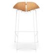 CBS10532-SU 65cm Matte White Bar Stool - Natural