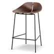 CBS10534-SU 65cm Matte Black Bar Stool - Walnut