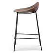 CBS10534-SU 65cm Matte Black Bar Stool - Walnut