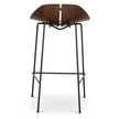 CBS10534-SU 65cm Matte Black Bar Stool - Walnut