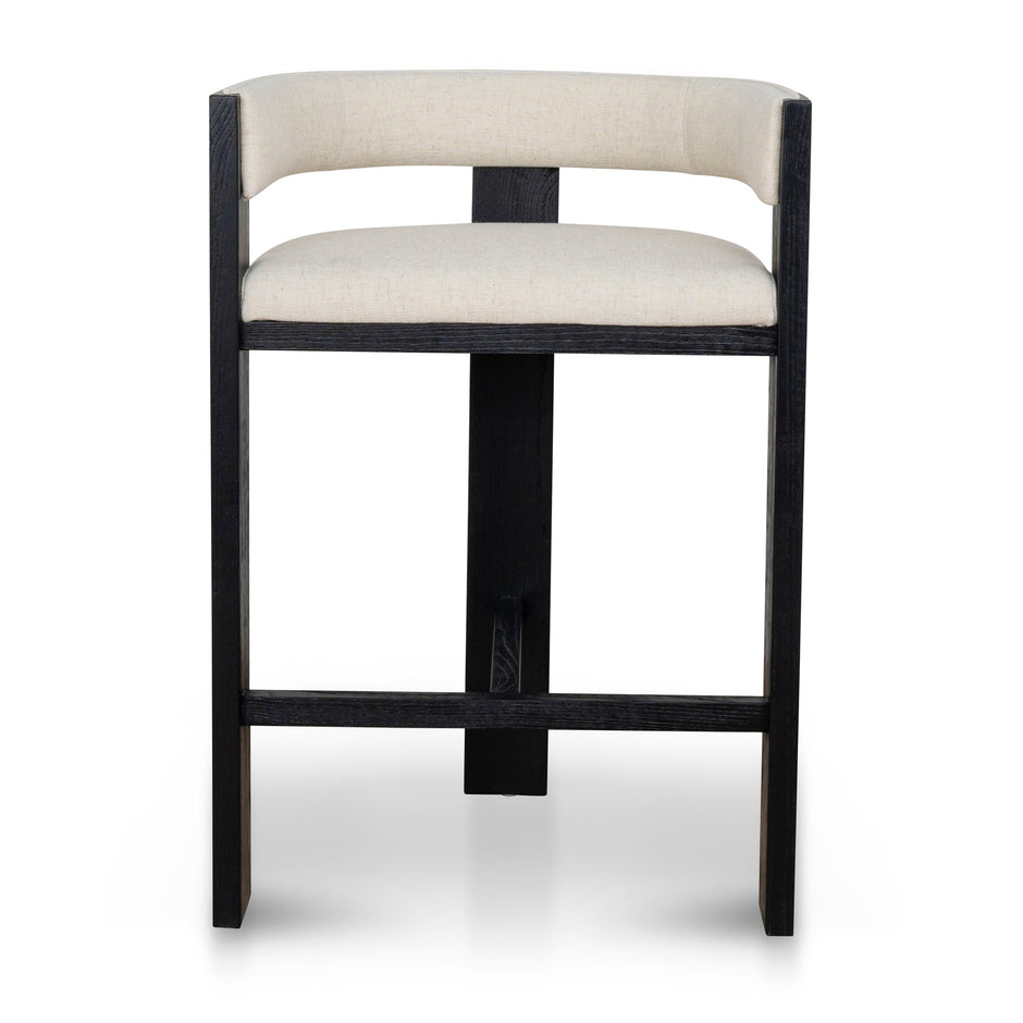 CBS10558-LJ Black ELM Barstool - Dawn Beige