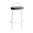 CBS12012-FH 65cm White Frame Bar Stool - Dark Moss Green (Set of 2)