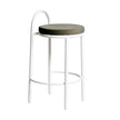 CBS12012-FH 65cm White Frame Bar Stool - Dark Moss Green (Set of 2)