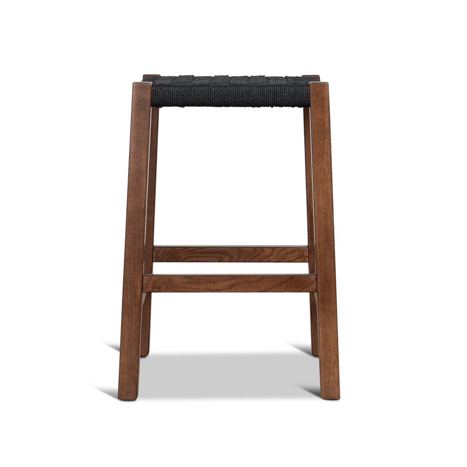 CBS12258-OW 65cm Rattan Bar Stool - Walnut