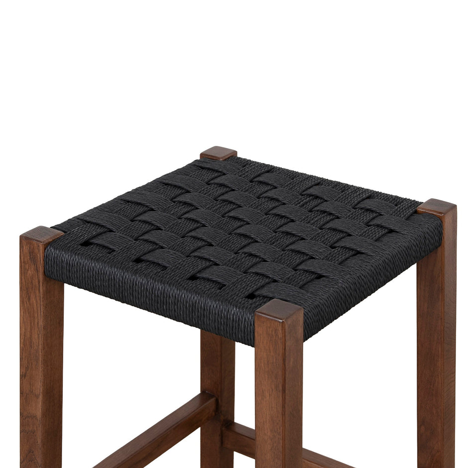 CBS12258-OW 65cm Rattan Bar Stool - Walnut