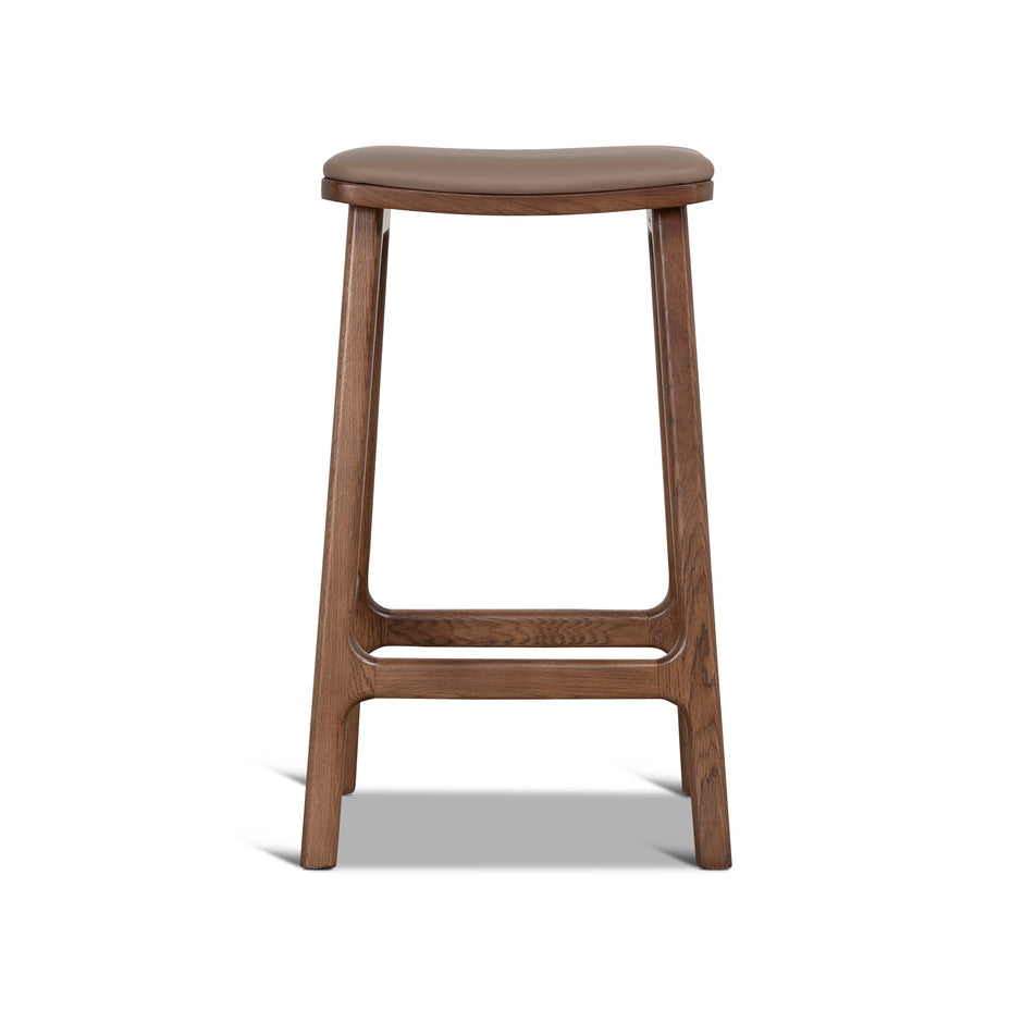 CBS12259-OW 67cm Walnut Bar Stool - Mocha Brown