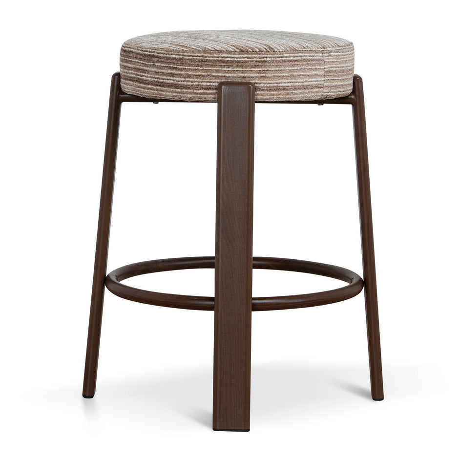 CBS12443-CI Walnut Barstool - Coconut Stripe