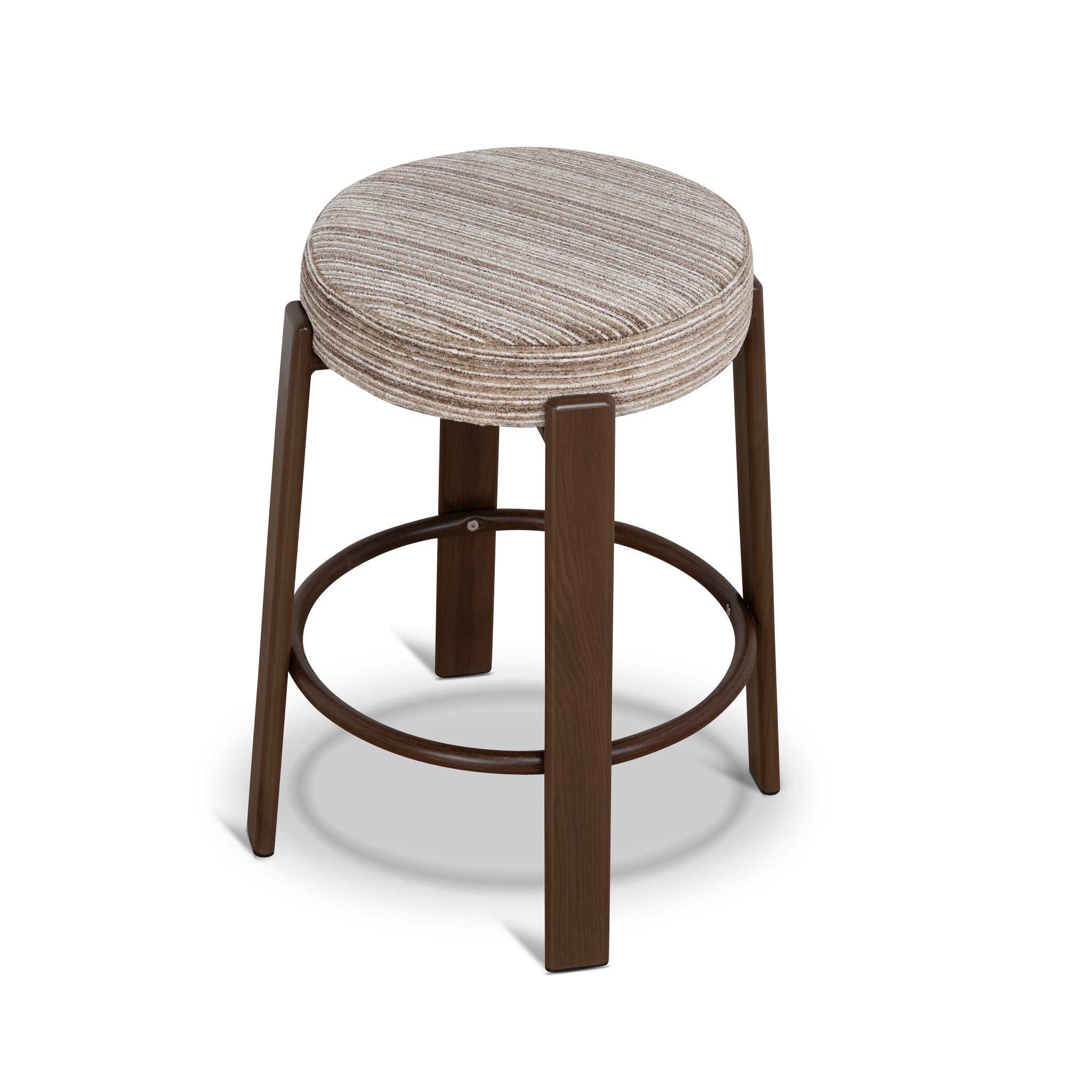 CBS12443-CI Walnut Barstool - Coconut Stripe