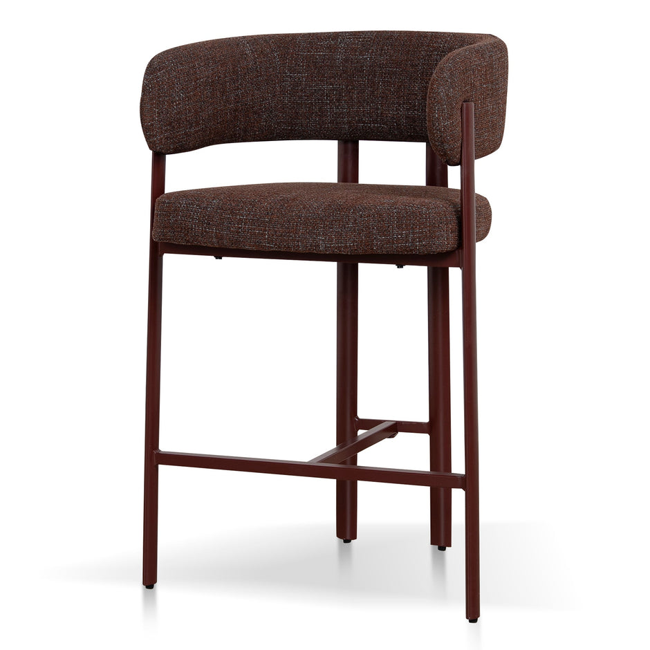 CBS12458-CI Red Barstool - Moss Brown (Set of 2)