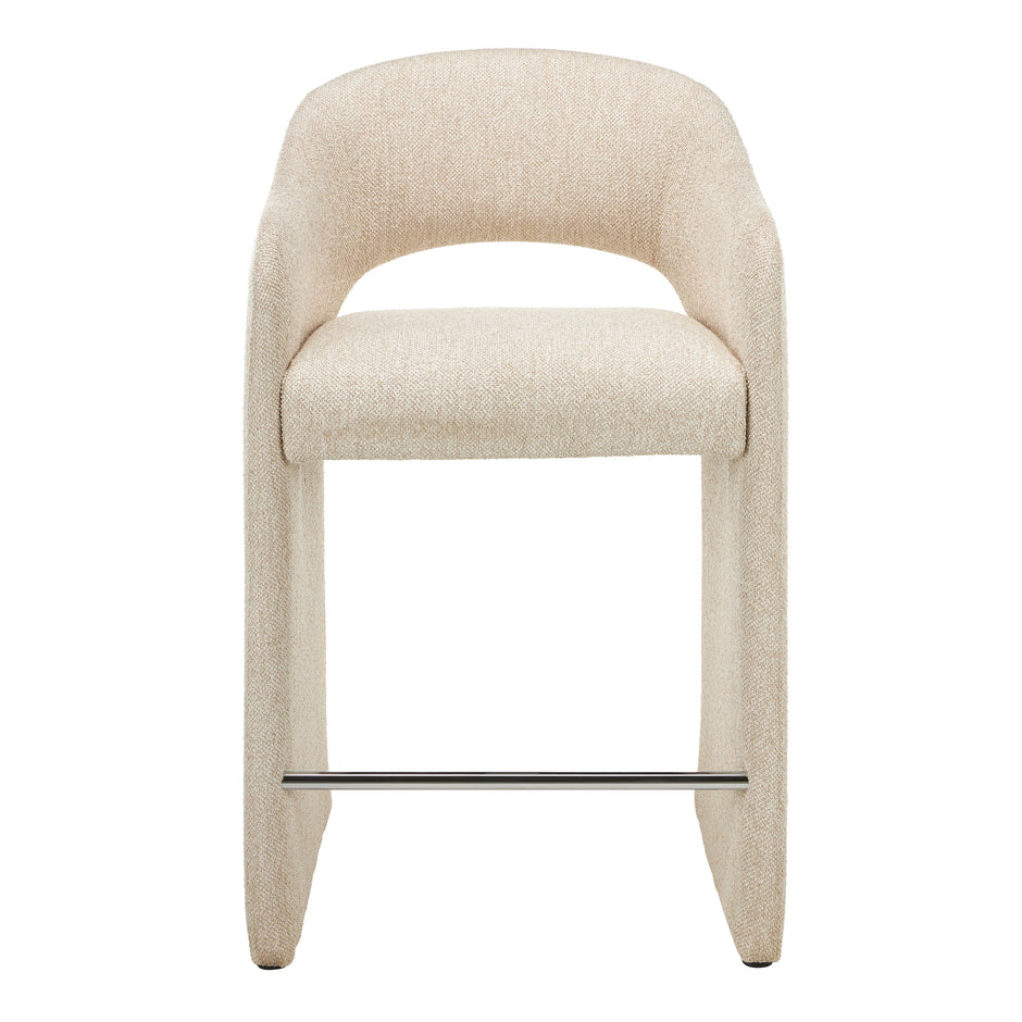 CBS12681-MR 65cm Fabric Bar Stool - Cobble Beige (Set of 2)