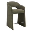 CBS12682-MR 65cm Fabric Bar Stool - Twill Green (Set of 2)
