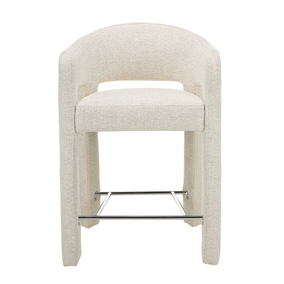 CBS12687-MR 66cm Fabric Bar Stool - Verona Ivory (Set of 2)