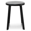CBS2941-NH 46cm Wooden Seat Low Stool - Full Black (Set of 2)