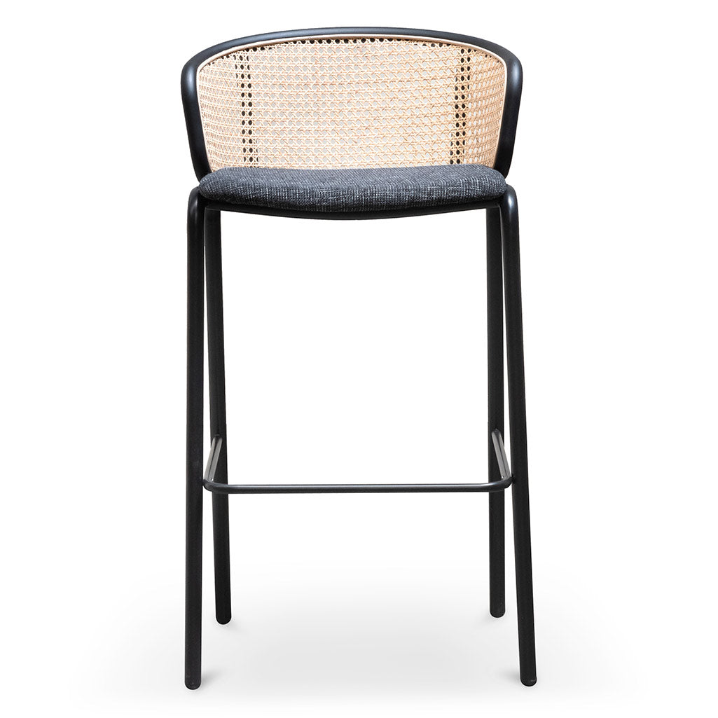 CBS6766-SD 75cm Fabric Bar Stool - Black Legs