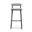 CBS6919-SD 65cm Fabric Bar Stool - Silver Grey and Black Legs (Set of 2)