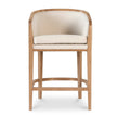 CBS10559-LJ 65cm Black Frame Bar Stool - Dawn Beige