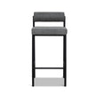 CBS8169-FH 65cm Fabric Bar Stool - Spec Smoke Grey (Set of 2)