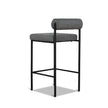 CBS8169-FH 65cm Fabric Bar Stool - Spec Smoke Grey (Set of 2)
