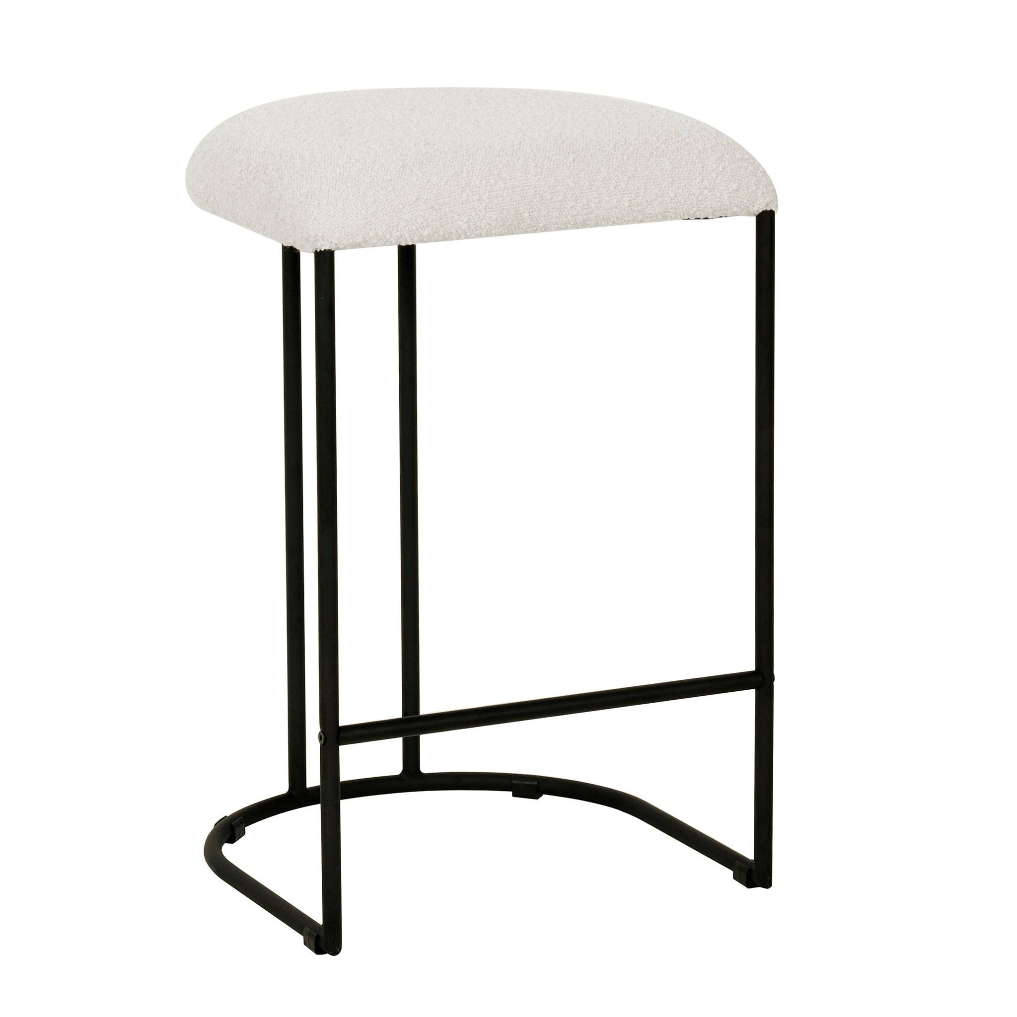 CBS8174-FH 65cm Bar Stool - Cottage White Boucle (Set of 2)
