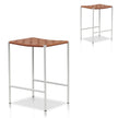 CBS8348-SU White Frame Bar stool - Tan (Set of 2)