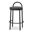 CBS8457-FH 65cm Fabric Bar Stool - Charcoal Grey (Set of 2)