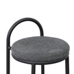 CBS8457-FH 65cm Fabric Bar Stool - Charcoal Grey (Set of 2)