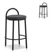 CBS8457-FH 65cm Fabric Bar Stool - Charcoal Grey (Set of 2)