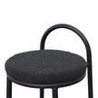 CBS8458-FH 65cm Bar Stool - Black Boucle (Set of 2)