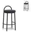 CBS8458-FH 65cm Bar Stool - Black Boucle (Set of 2)