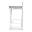 CBS8599-FH 65cm White Frame Bar Stool - Clay Grey (Set of 2)