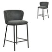 CBS8601-FHx2 65cm Bar Stool - Charcoal Grey (Set of 2)