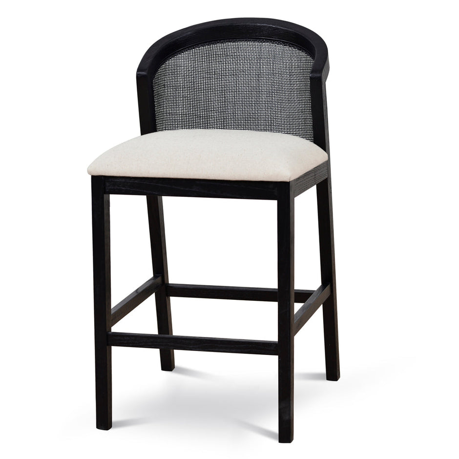 CBS10565-LJ Black Elm Barstool - Dawn Beige