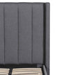 CBD6358-YO Fabric Single Bed Frame - Charcoal Grey with Storage