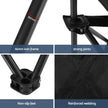 Weisshorn Folding Camping Moon Chair Portable Seat Weight Capacity 120KG Black