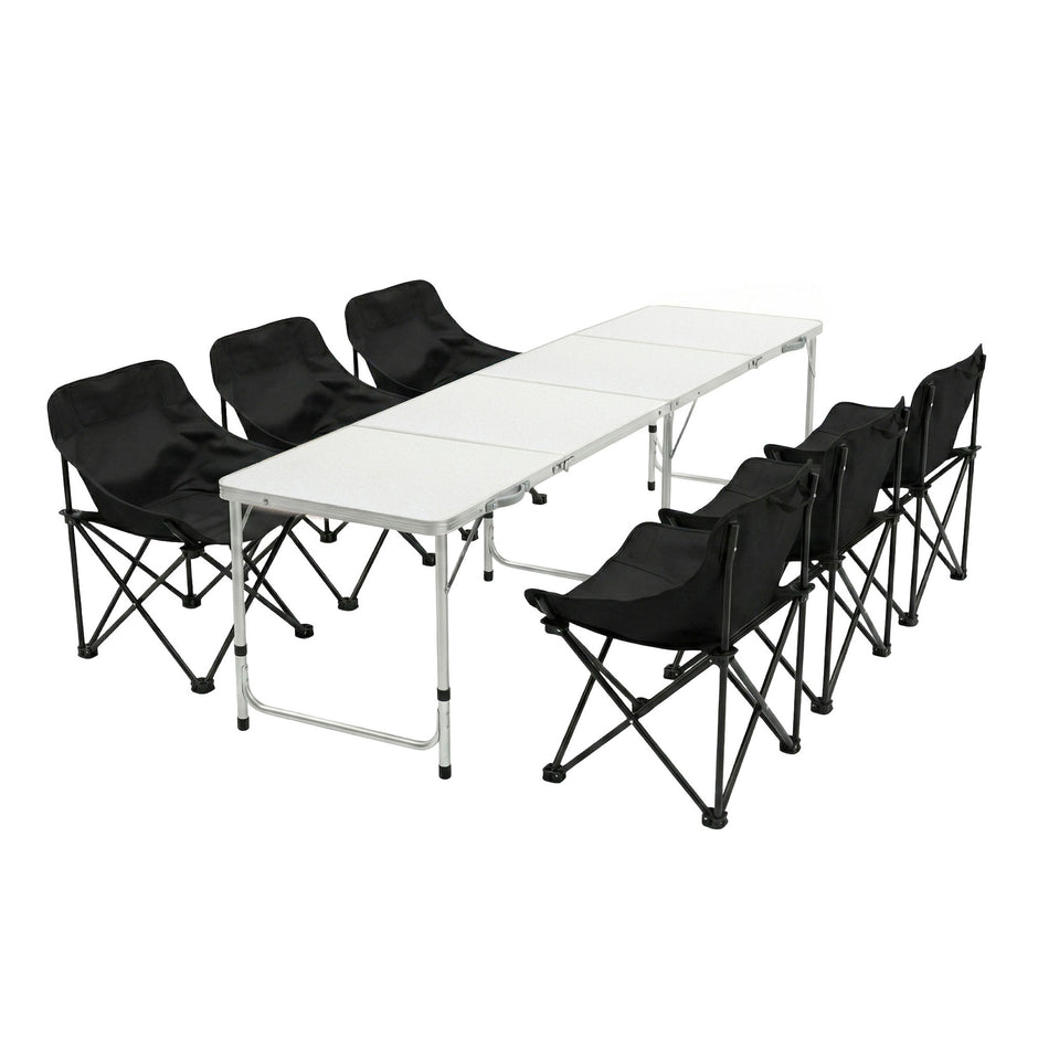 Weisshorn 7pc Camping Table Chair Set Outdoor Folding Aluminium Portable Picnic