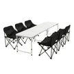 Weisshorn 7pc Camping Table Chair Set Outdoor Folding Aluminium Portable Picnic