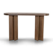 CDT8703-VA 1.3m Pill Shape Console Table - Caramel Oak