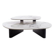 CCF10030-IG Marble Textured Glass Coffee Table - Black