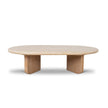 CCF10119-NI 1.2m Oval Travertine Coffee Table - Natural