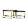 CCF10199-VN Nested Coffee Table - Peppercorn and Brass