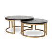 CCF10199-VN Nested Coffee Table - Peppercorn and Brass